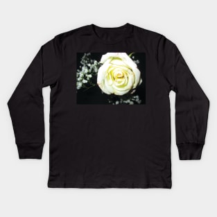 Beautiful white Rose Kids Long Sleeve T-Shirt